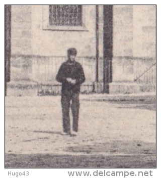 (RECTO / VERSO) VERDELAIS EN 1905 - L' EGLISE AVEC PERSONNAGE - BEAU CACHET - Verdelais