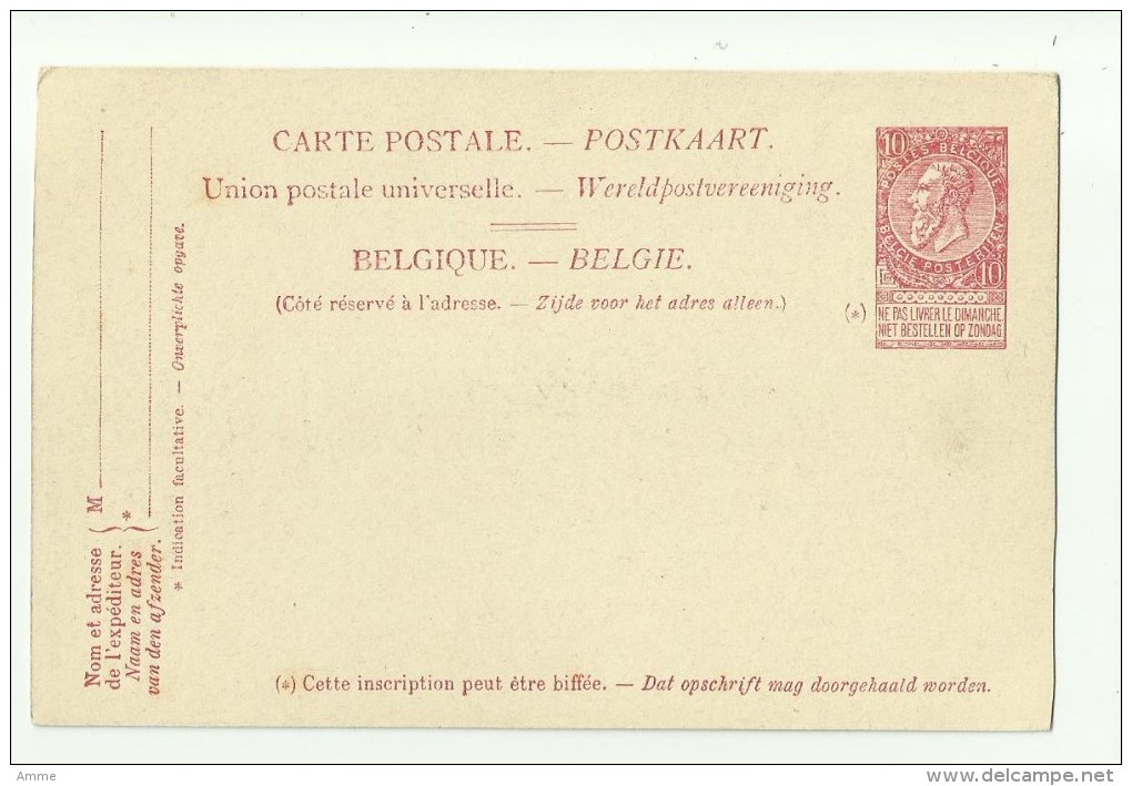 Oostende  *   Paquebots  De L'Etat Belge (Ligne Ostende - Douvres)  -  Leopold II (10ct) - Schiffspost