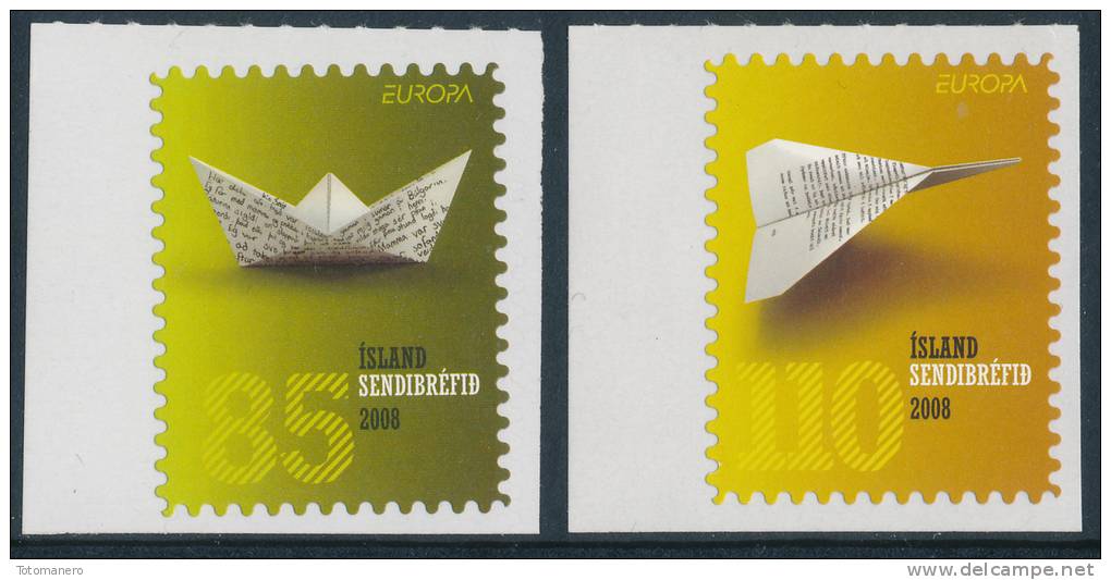 ICELAND/Island  EUROPA 2008 "The Letter" Adhesive Set Of 2v** - 2008