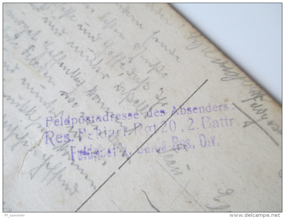 Fotokarte 1. Weltkrieg Soldaten/ Sanitäter / Rotes Kreuz Stempel: K.D. Feldpost-Exp. II Garde Reserve-Dvis. 6.6. - Uniformes