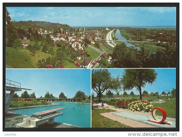 RHEINECK Bodensee Alter Rhein Schwimmbad Minigolf-Anlage 1971 - Rheineck