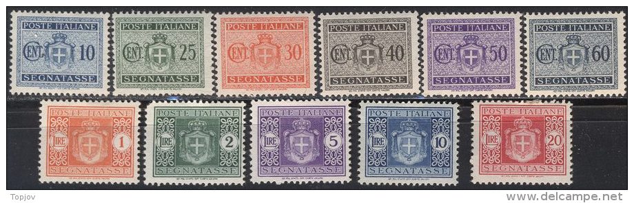 ITALIA - REGNO - SEGNATASSE  - SET  FILIGR.  - *MLH - 1945 - Taxe