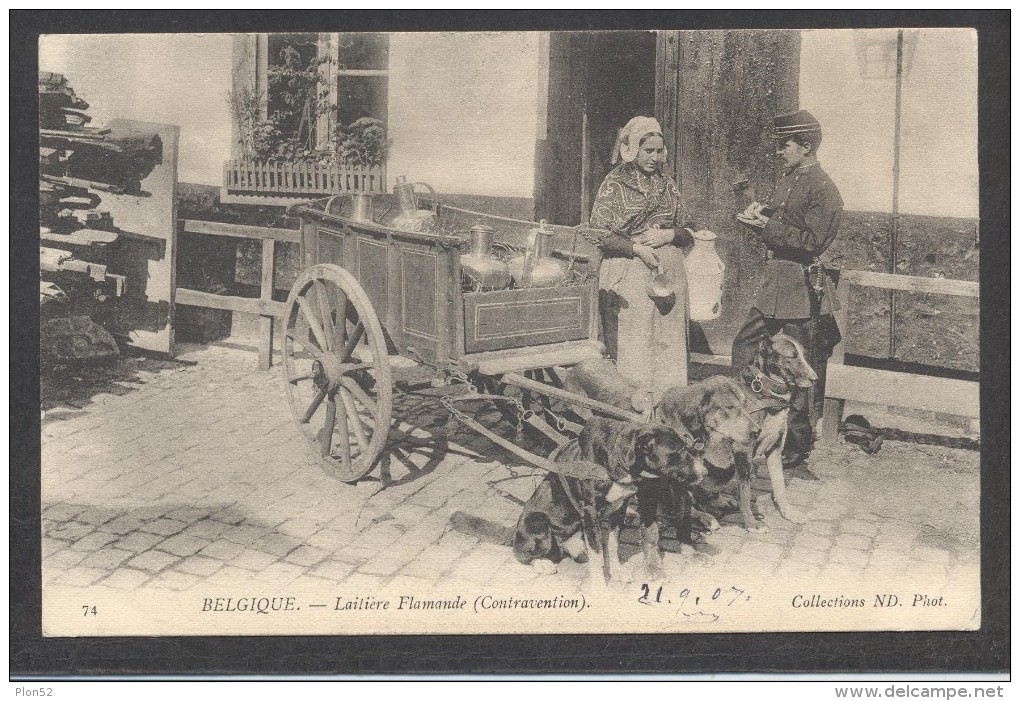 7808-LAITIERE FLAMANDE-CONTRAVENTION-1907-FP - Vendedores Ambulantes