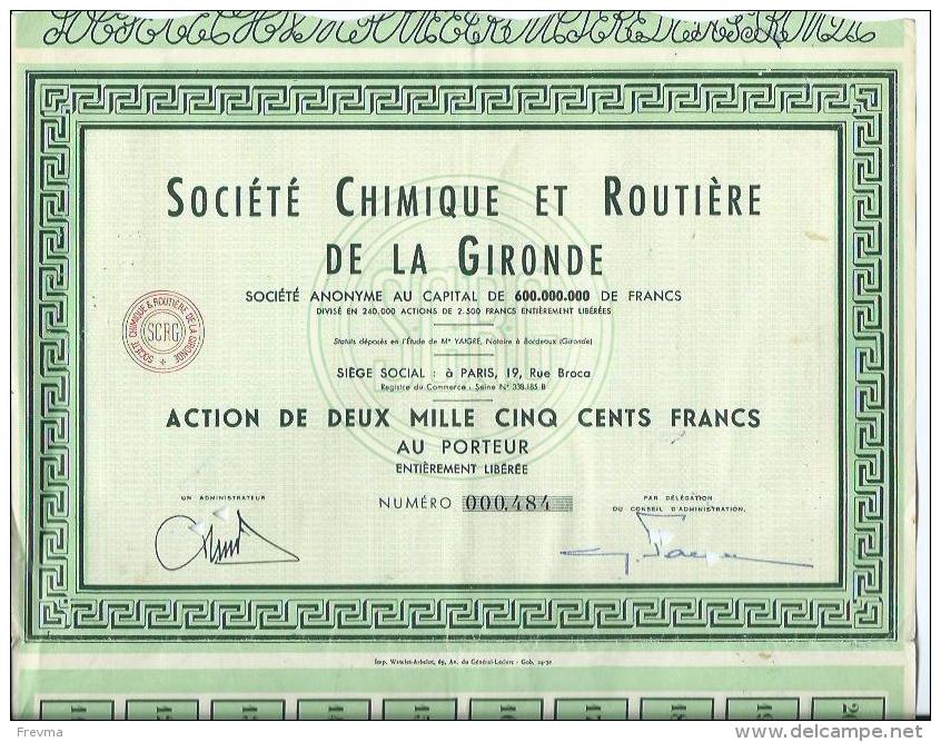 Societé Chimique Et Routiere De La Gironde - S - V