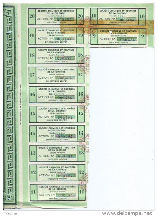 Societé Chimique Et Routiere De La Gironde - S - V
