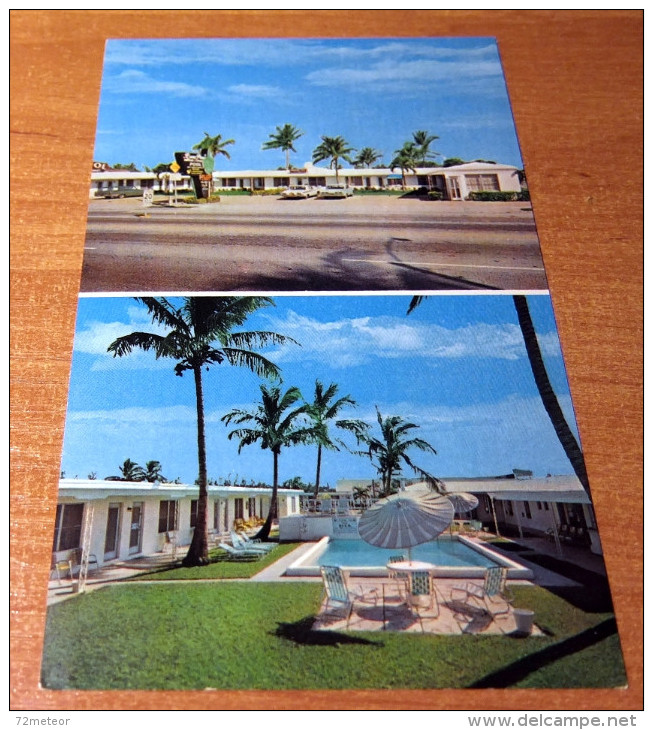 1961 Ford Wagon 1962 Buick 1964 Dodge Cars Voitures Royal Palm Motor Lodge Motel Palm Beach FL Postcard - Palm Beach