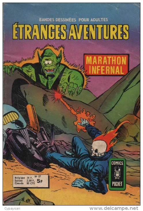 ETRANGES AVENTURES  N° 57 BE AREDIT 01-1978 COMICS POCKET - Etrange Aventure