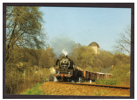 Güterzug Dampflokomotive 50 3523 Mit Nahgüterzug Hinter Bahnhof Wolkenburg Am 27.4.1982 - Eisenbahnen