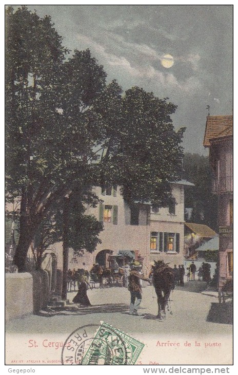 St. CERGUES - Arrivée De La Poste - Saint-Cergue