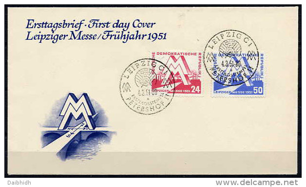 DDR 1951 Leipzig Spring Fair FDC.  Michel 282-83 Cat. €100 - Other & Unclassified