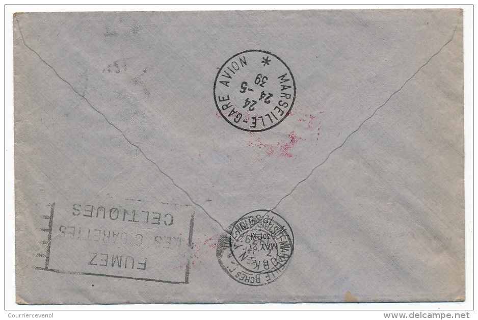 FRANCE - 1er Service Postal Aérien France =>Etats-Unis - 1939 - Affranchissement Composé - Premiers Vols