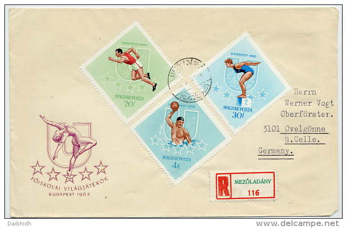 HUNGARY 1965 Universiade Games Set On  3  FDCs.  Michel  2153-61 - FDC