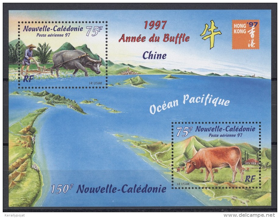 New Caledonia - 1997 Year Of The Ox Block MNH__(TH-14431) - Blocks & Sheetlets