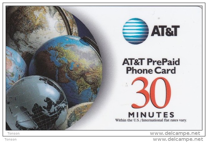 United States, ATT-0055, 30 Minutes, Globes 30 Red, 2 Scans. - AT&T