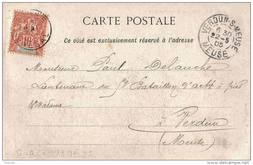 Sénégal Gorée 1905 Groupe  / Carte Cayor Lettre Cover Brief Carta - Brieven En Documenten