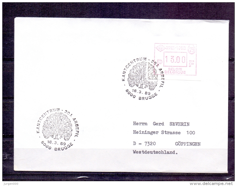 België - Kantcentrum - 20 J. Arbefil - Brugge 18/3/1989 (RM4300) - Paons