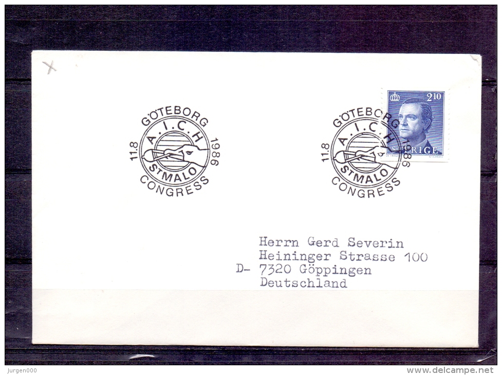 Sverige - A.I.C.H. Göteborg Congress - St. Malo 11/8/1986 (RM4309) - Albatros