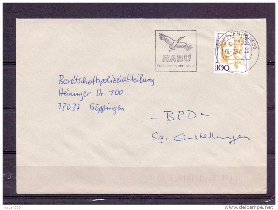 Deutsche Bundespost - NABU - Briefzentrum 09 -  6/2/1997  (RM4330) - Cigognes & échassiers