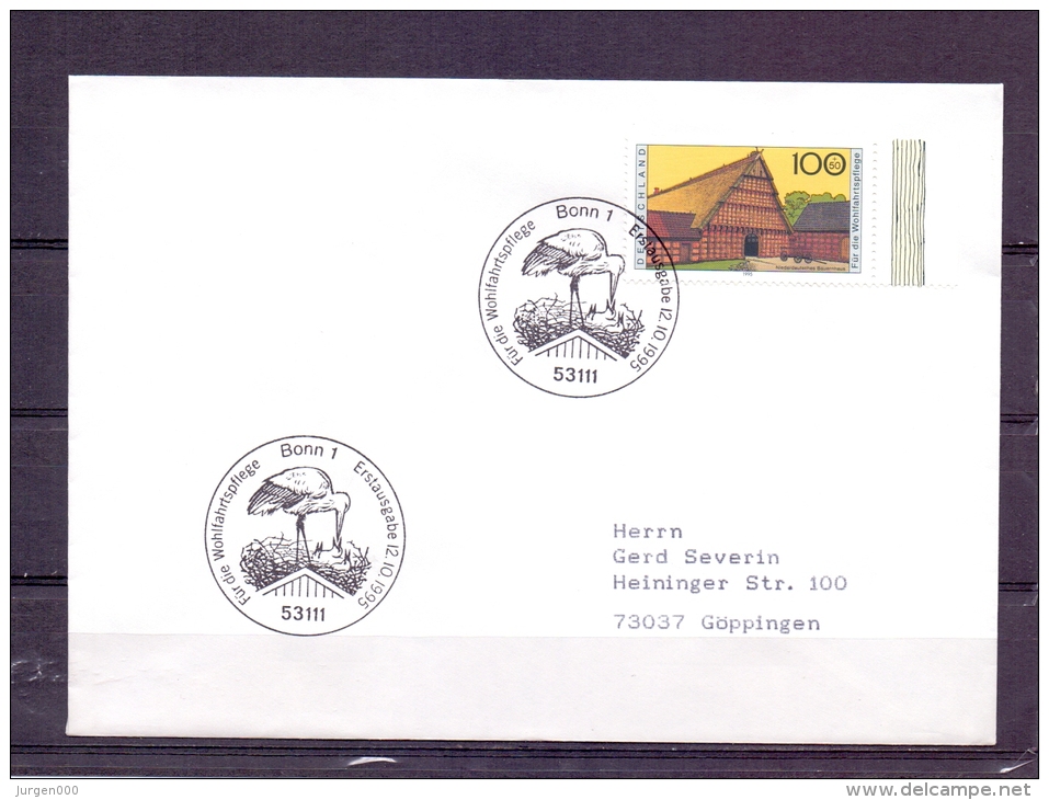 Deutschland - Für Die Wohlfahrtsplege - Bonn 12/10/1995 (RM4339) - Storks & Long-legged Wading Birds