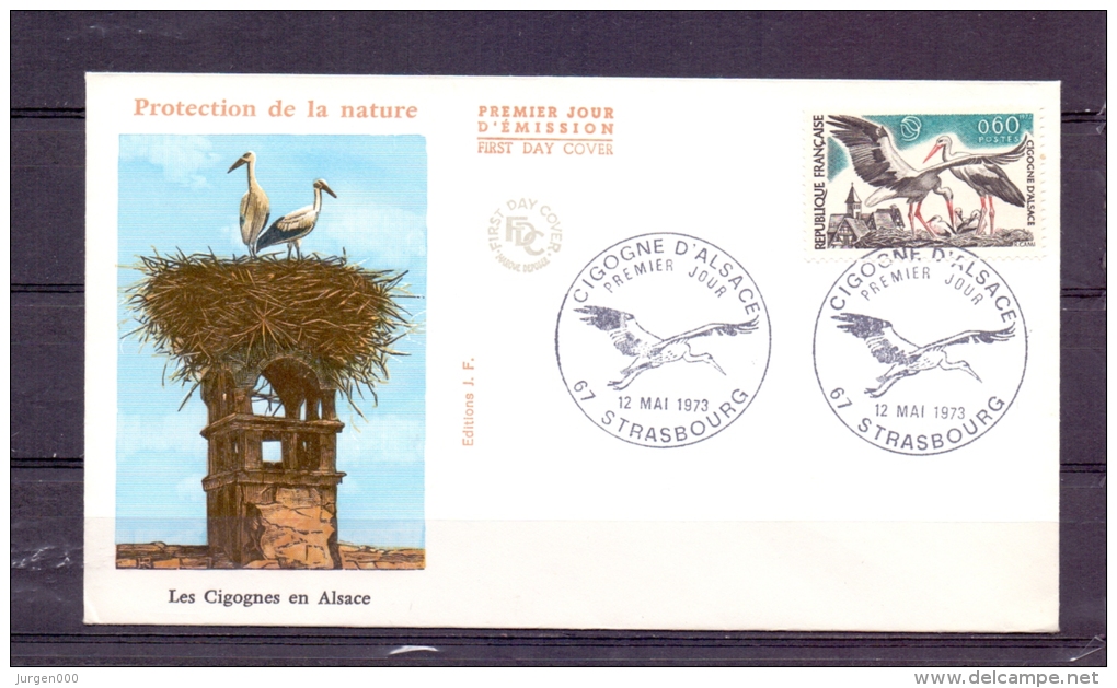 Rep. Française - Les Cigognes En Alsace - Strasbourg 12/5/1973 (RM4344) - Storchenvögel
