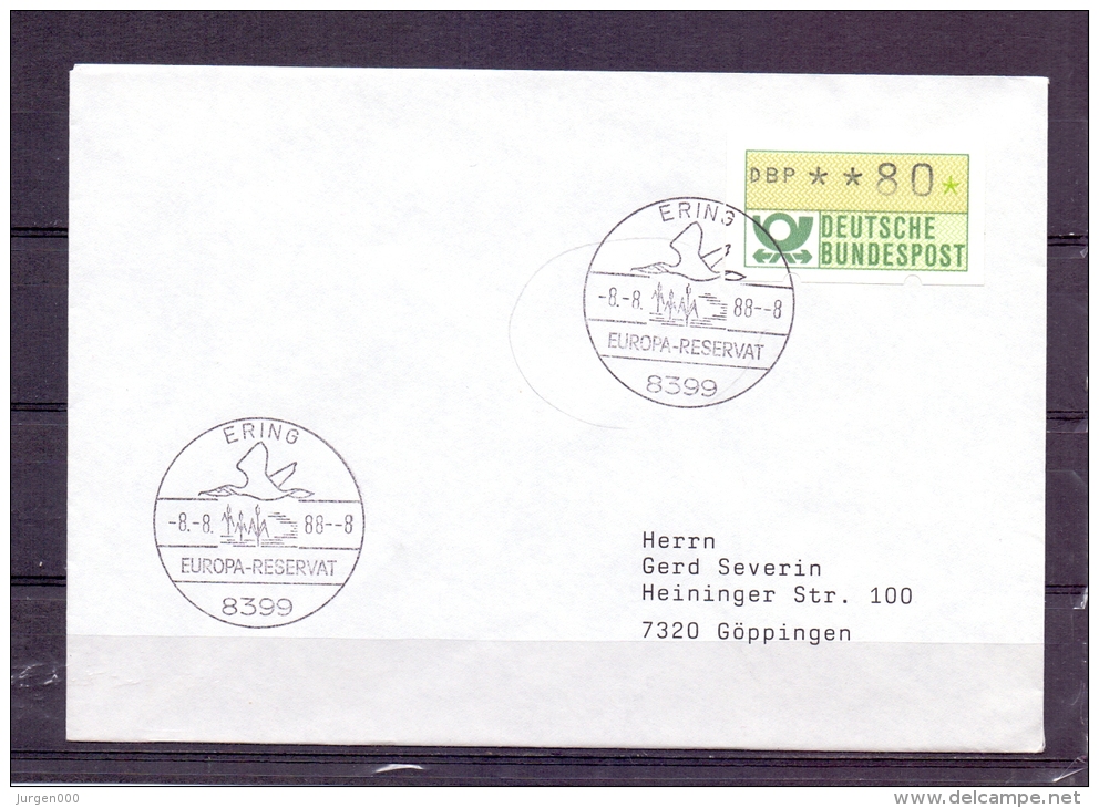 Deutsche Bundespost - Europa Reservat - Ering 8/8/1988 (RM4391) - Pélicans
