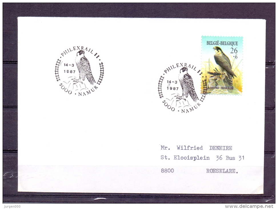 België - Philexrail II - Namur 14/3/1987  (RM4516) - Eagles & Birds Of Prey