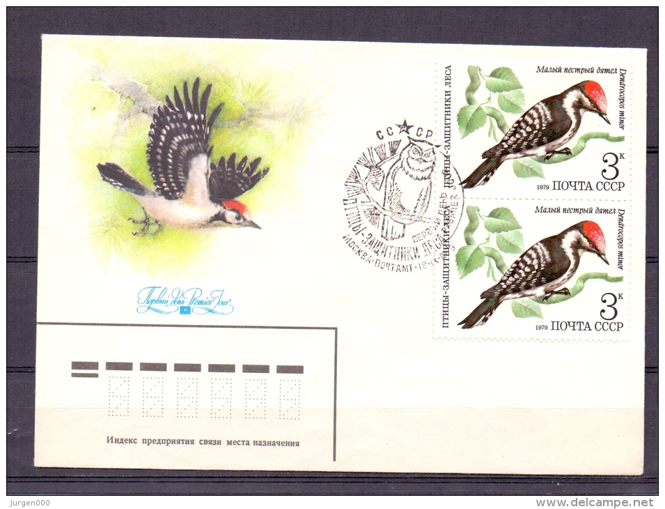 Noyta CCCP - Dendrocopos Minor - Mockba  18/9/1979 (RM4818) - Spechten En Klimvogels