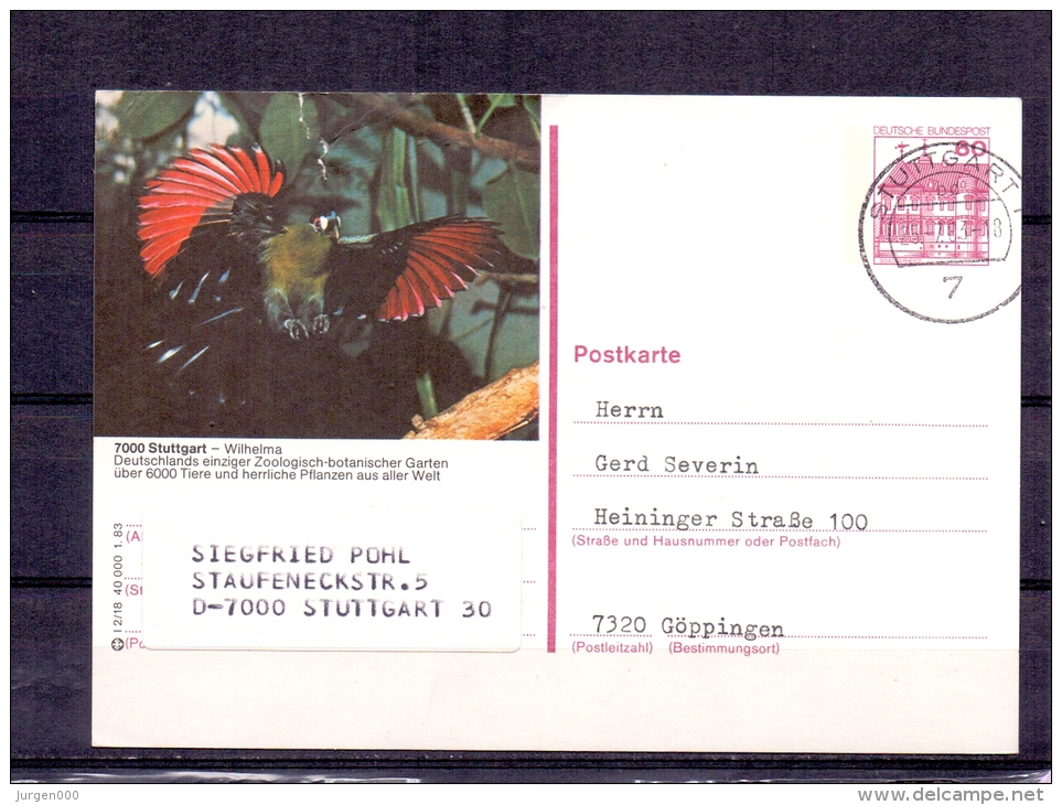 Deutsche Bundespost - Wilhelma  Zoologisch-botanischer Garten - Stuttagrt 1983  (RM5141) - Cuco, Cuclillos