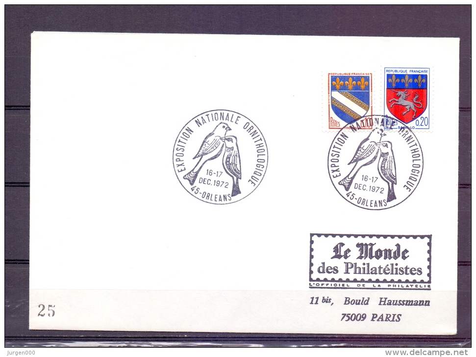 Rép. Française - Exposition Nationale Ornithologie - Orleans 16-17/12/1972  (RM5432) - Sperlingsvögel & Singvögel