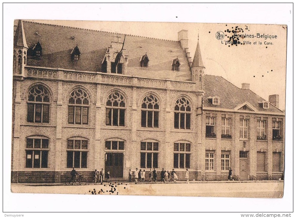 21372 ( 2 Scans ) Comines Belgique L'hotel De Ville Et La Cure ( D 3 ) - Comines-Warneton - Komen-Waasten