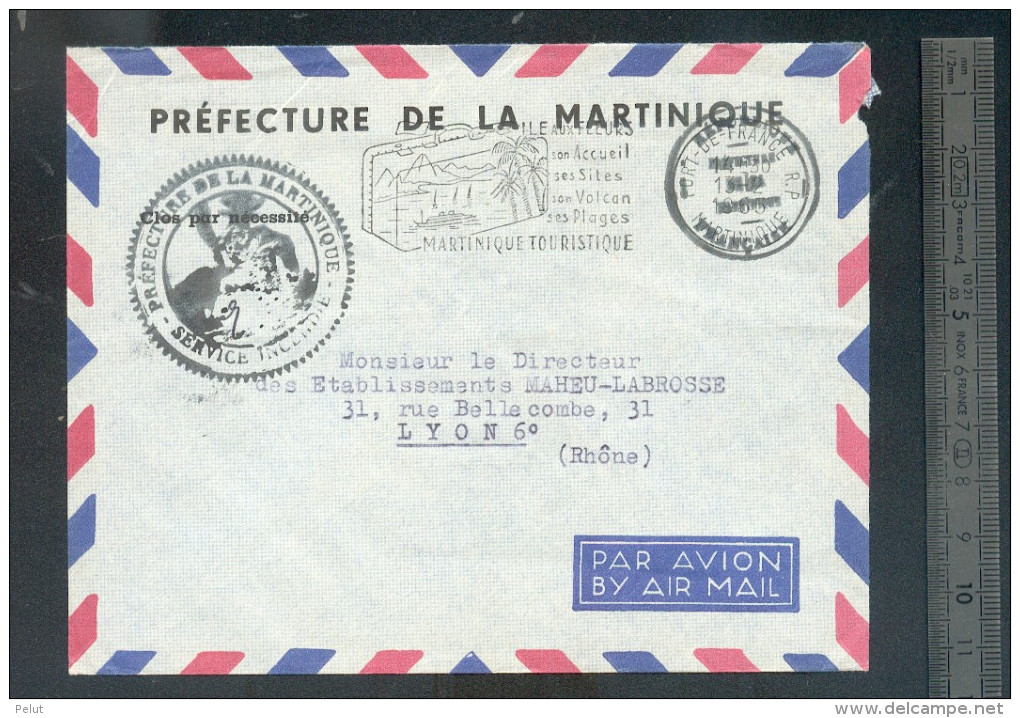 ENVELOPPE Préfécture De La Martinique 1965 - West Indies