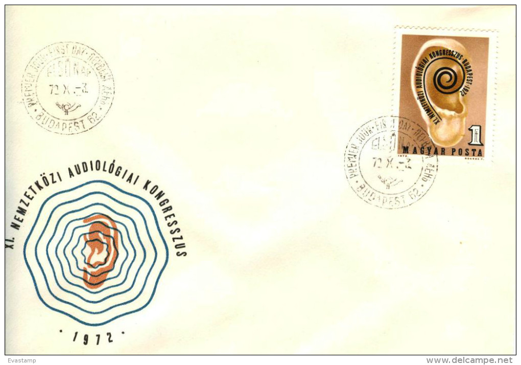 HUNGARY - 1972. FDC - 11th Intl.Audiology Congress / The Earth´s Ear By Amerigo Tot  Mi:2811. - FDC