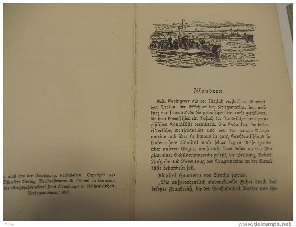 Die Kriegsmarine An Der Kanalküste German Navy Duitse Marine Kustartillerie CA Coastal Artillery Marine Allemande - Livres Anciens