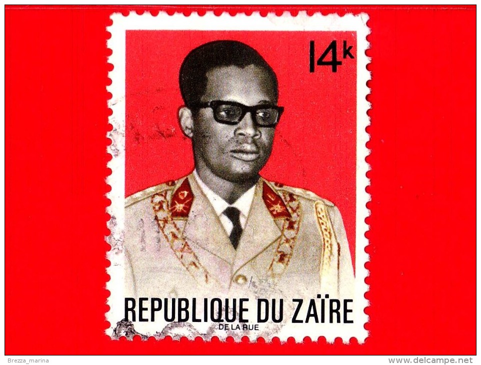 ZAIRE - USATO - 1972 - Presidente Joseph D. Mobutu - 14 - Usados