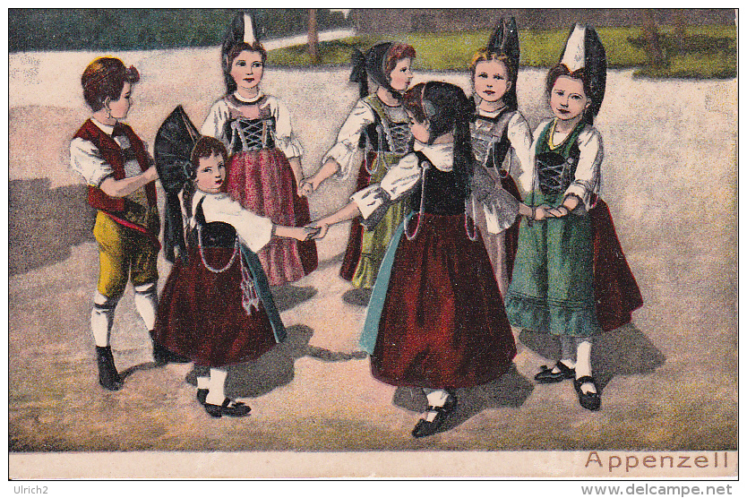 AK Appenzell - Kinder In Tracht - Reliefkarte! RRR! (5643) - Trachten