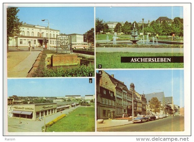 Allemagne Aschersleben Multi Vues  Bahnhof Platz Der Jugend Am Rathaus Ladenstrasse...TBE - Aschersleben