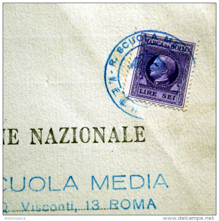 ITALIA REGNO 1942, PAGELLA SCOLASTICA CON  MARCHE DA BOLLO - Diplome Und Schulzeugnisse