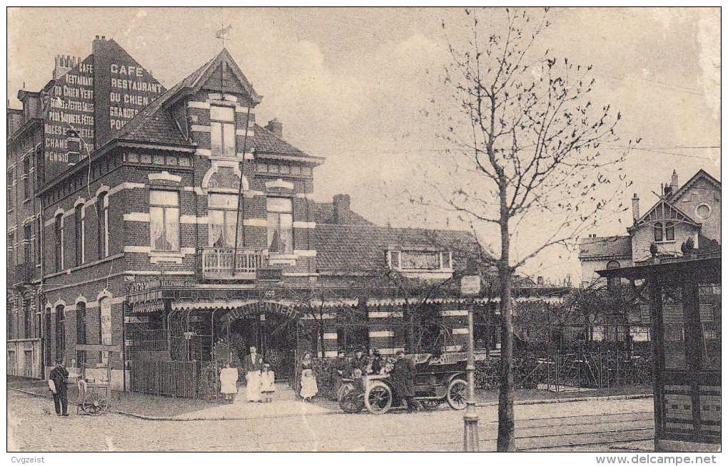 Bruxelles Carte De Publicité Hotel-Café-Restaurant Du Chien Vert - Woluwe Saint Pierre - St-Pieters-Woluwe - Woluwe-St-Pierre