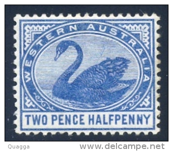 West Australia 1885. 2½d Deep Blue (p14 - Wmk.CA). SG 97*. - Ungebraucht