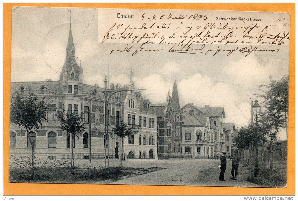 Emden Schweckendieckstrasse 1900 Postcard - Emden