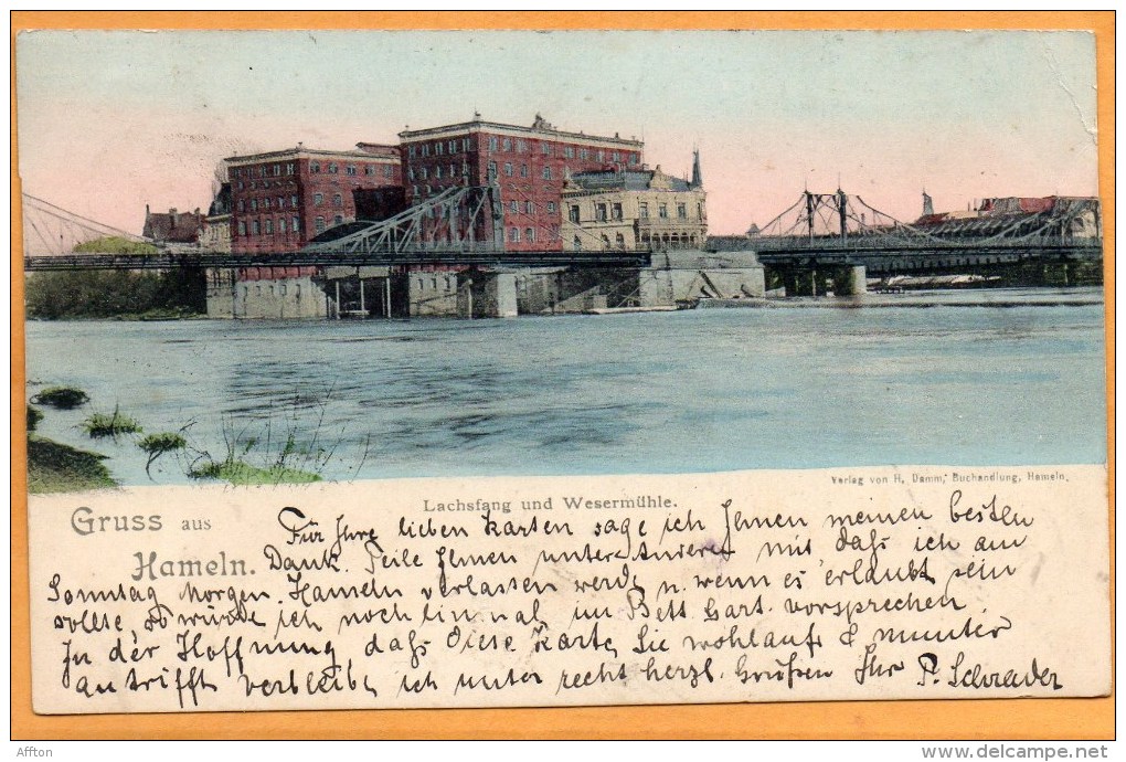 Gruss Aus Hameln 1900 Postcard - Hameln (Pyrmont)