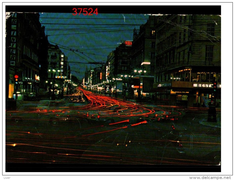 Marseille La Canebiere Vue Nocturne - Canebière, Centre Ville