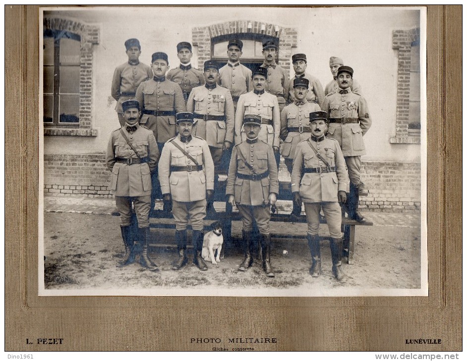 PHOTO 59 - MILITARIA - Photo Originale ( 28 X 23 ) Militaire - Soldats Du 101e Régiment - Photo L. PEZET à LUNEVILLE - Guerre, Militaire