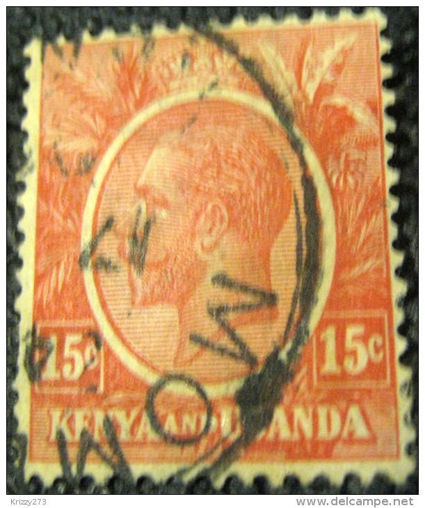 Kenya And Uganda 1922 King George V 15c - Used - Kenya & Oeganda