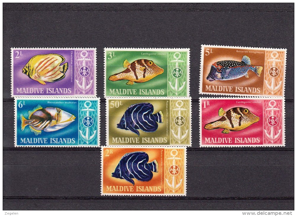 Malediven 214/220 Vissen,fishes,poissons MNH ** - Maldiven (1965-...)