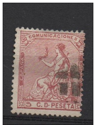 5 C . Rosa ; Edifil No.132; Michel Nr.126, Usado - Usati