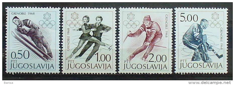 Yugoslavia 1968; Winter Olympic Games, Grenoble. MNH (**) - Unused Stamps