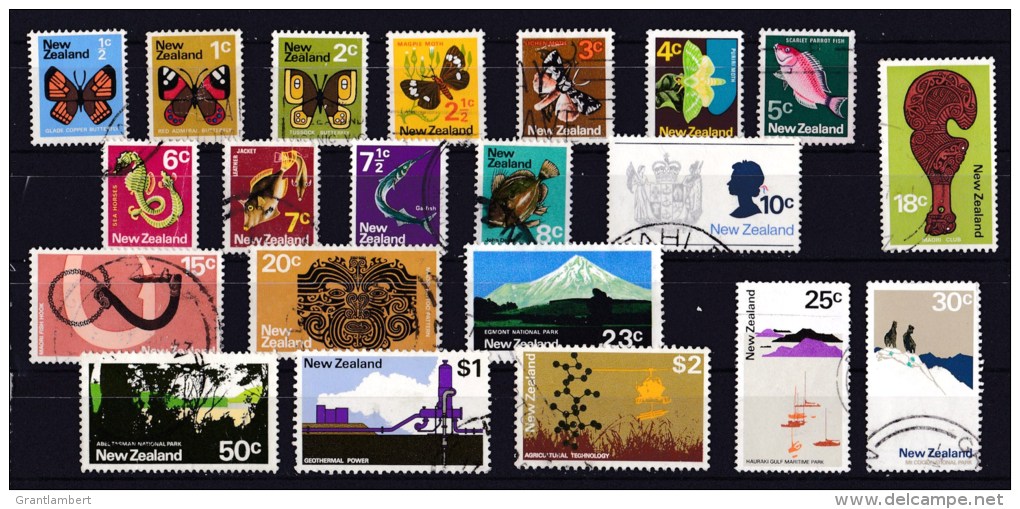 New Zealand 1970 Set - Butterflies, Fish, Icons, Views Used - - - Used Stamps