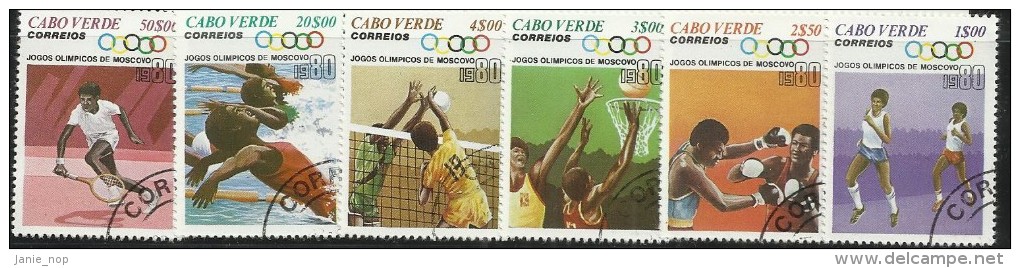 Cape Verde 1980 Moscow Olympics Used Set - Cape Verde