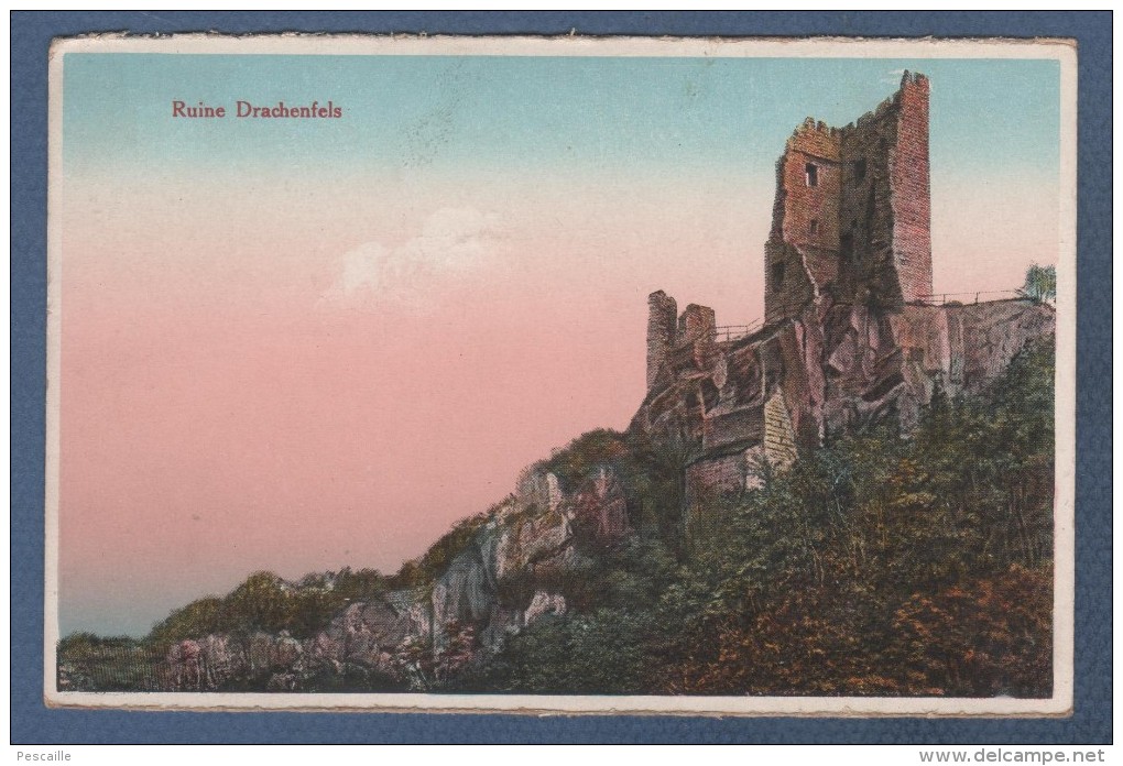 NORDRHEIN WESTFALEN - CP COLORISEE RUINE DRACHENFELS - EDITEUR ?? - Drachenfels